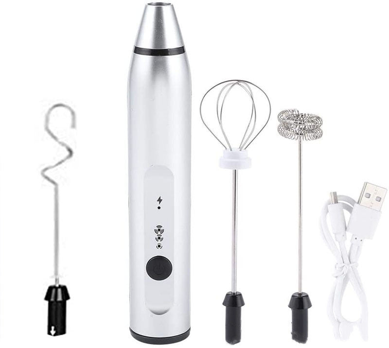 Mousseur à lait électrique rechargeable – Blanc