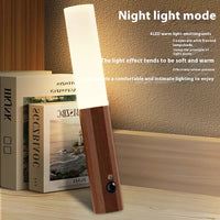 Applique LED effet bois à détecteur